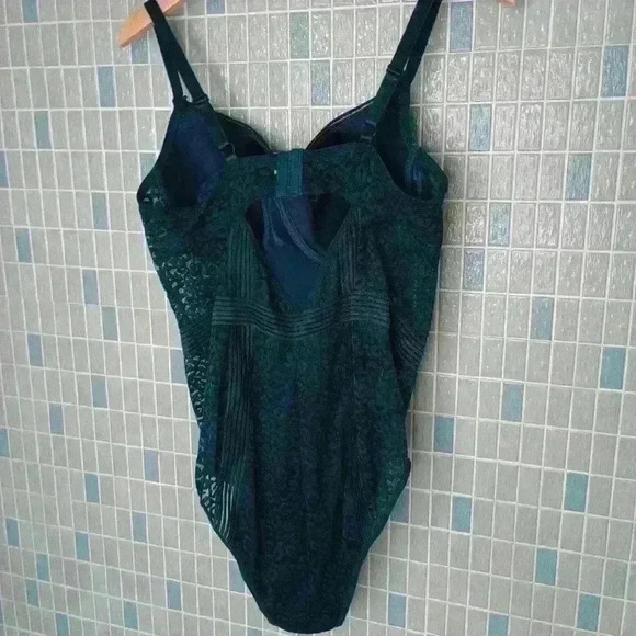 Push Up Bra Bodysuit Shape Wear Dark Green - Picture 11 of 14